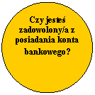 Elipsa: Czy jesteś zadowolony/a z posiadania konta bankowego?